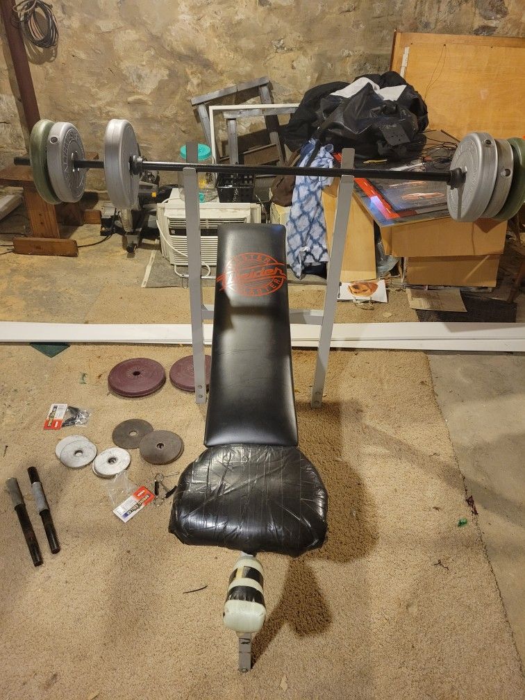 Weight Bench And Weights