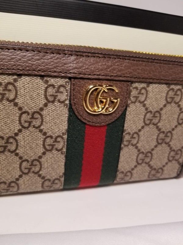 Gucci Ophidia Brown GG Supreme Wallet