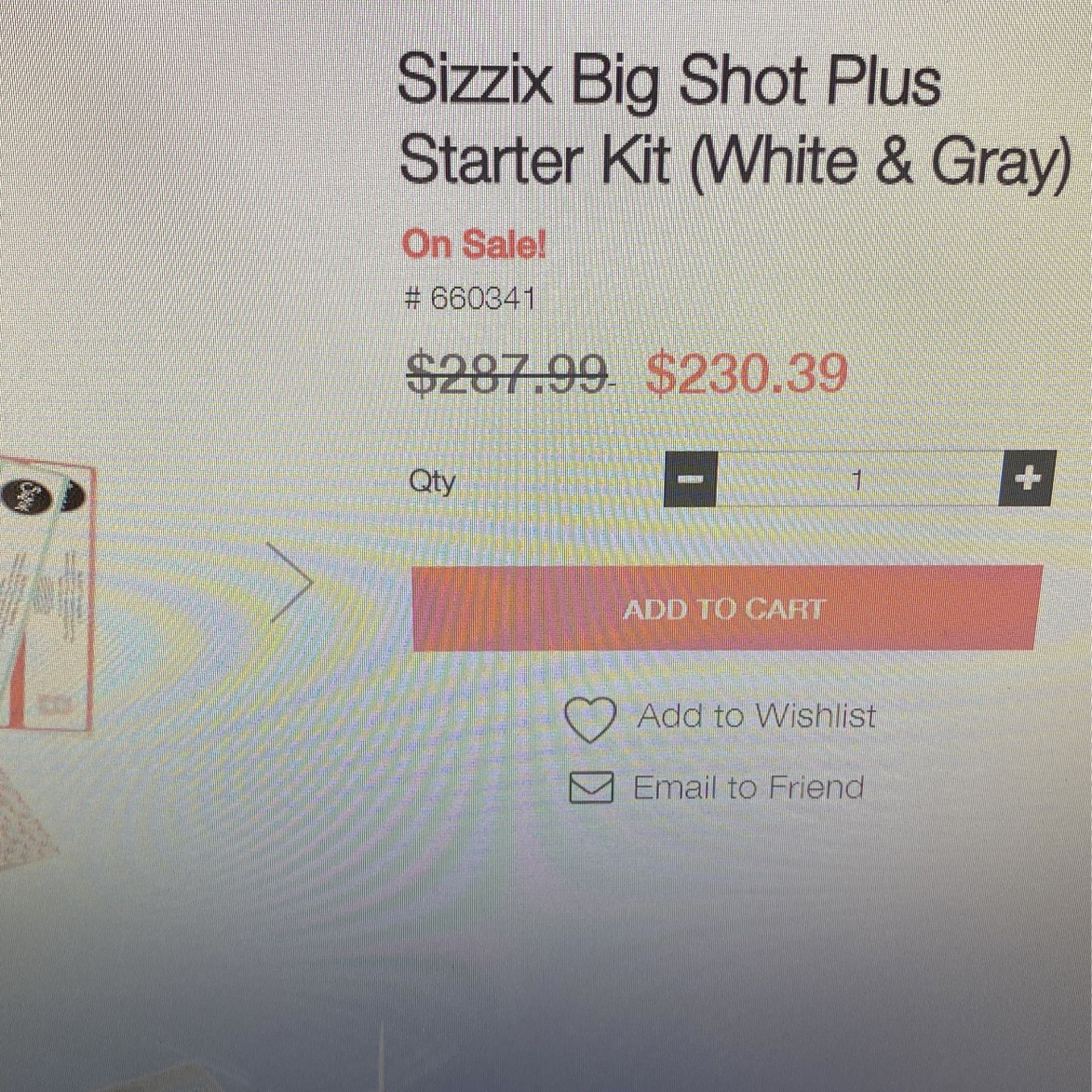 Big Shot Sizzix Plus  Starter Kit And Extra Thinlits