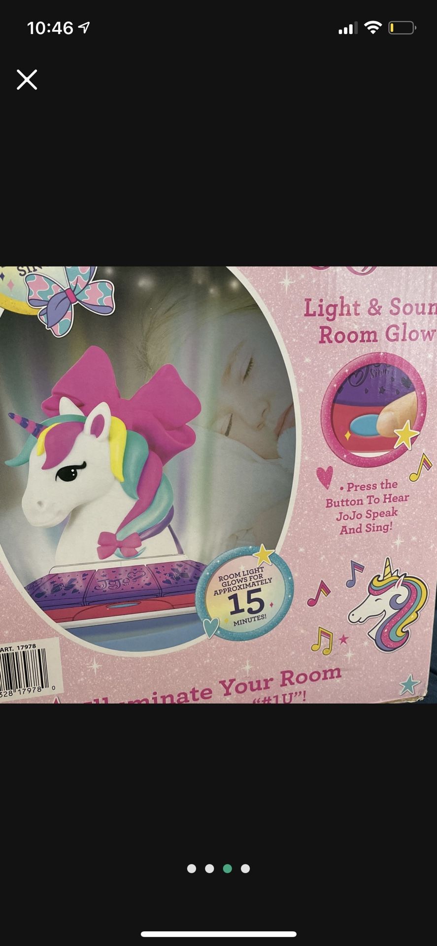 JoJo unicorn night light
