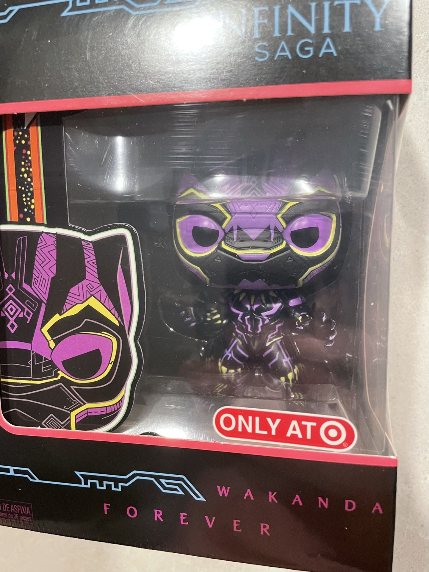 Black Light Black Panther Funko Pop Boxset Large T-shirt *MINT SEALED* Target Exclusive Marvel Avengers 891 with protector