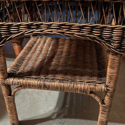 Wicker Rocking Chair & Matching Table Thumbnail