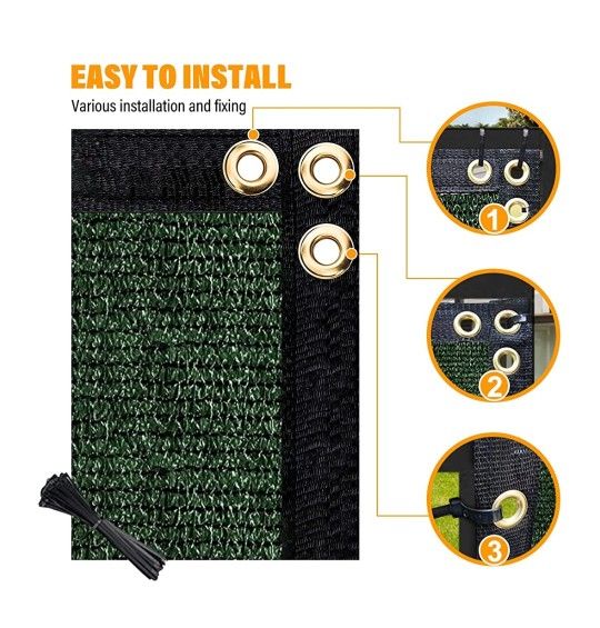 Dark Green 4X50 Foot Privacy Screen (Fence, Deck, Pool Privacy!)