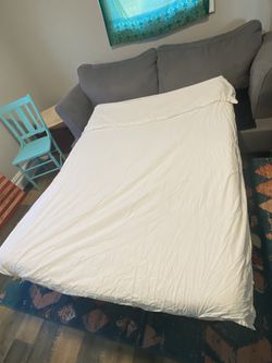 Full Size Pull Out Sofa w/ New Gel Memory Foam Mattress, Padded Waterproof Cover, & Egyptian Cotton Pull Out Bed Sheet Thumbnail