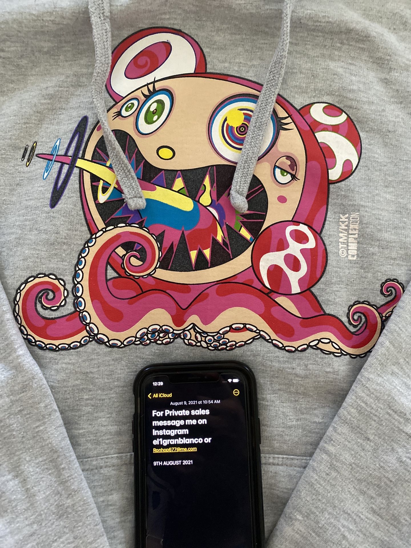 Takashi Murakami Complexcon 2017 Hoodie Mr Dob Dobtopus Logo Long Beach Size L