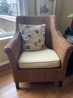 Seagrass Sofa and Chair Set—LIKE NEW! Thumbnail