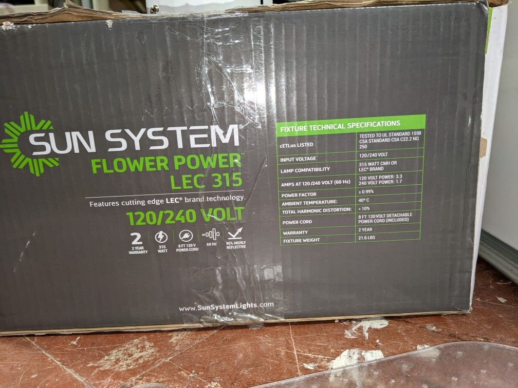 New Sun System 315w LEC/CMH (no bulb)