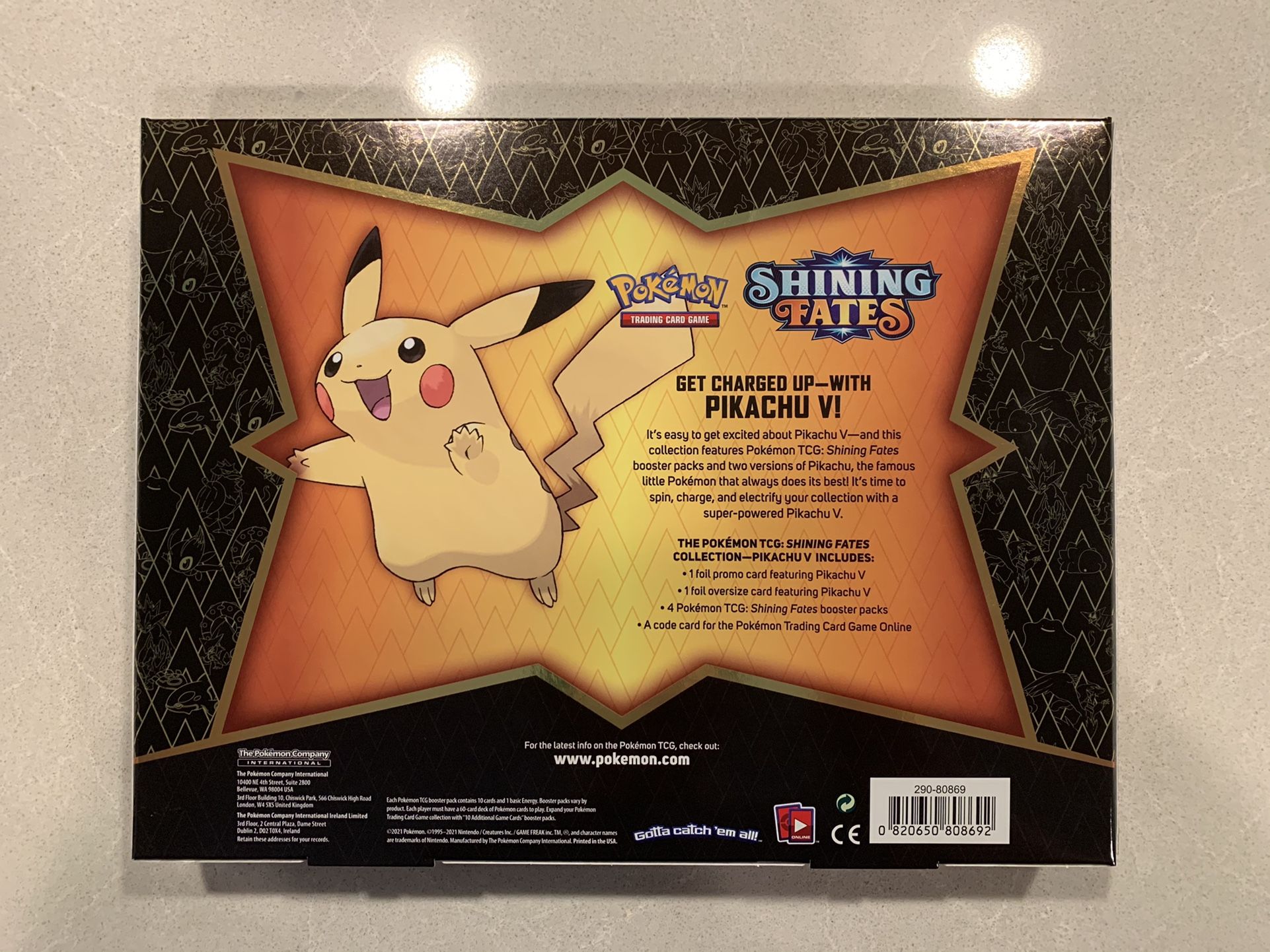 Pokémon TCG Shining Fates Pikachu V boxsets *SEALED* Pokemon Gigantamax Charizard Card Game