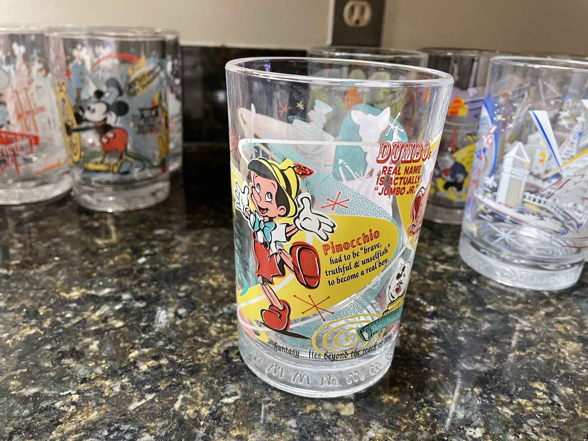 Disney Glasses Commemorative By McDonalds In The 1990s