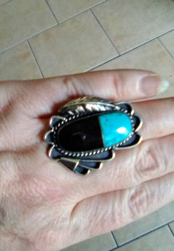 Vintage Sterling Silver Bracelet & Ring Set