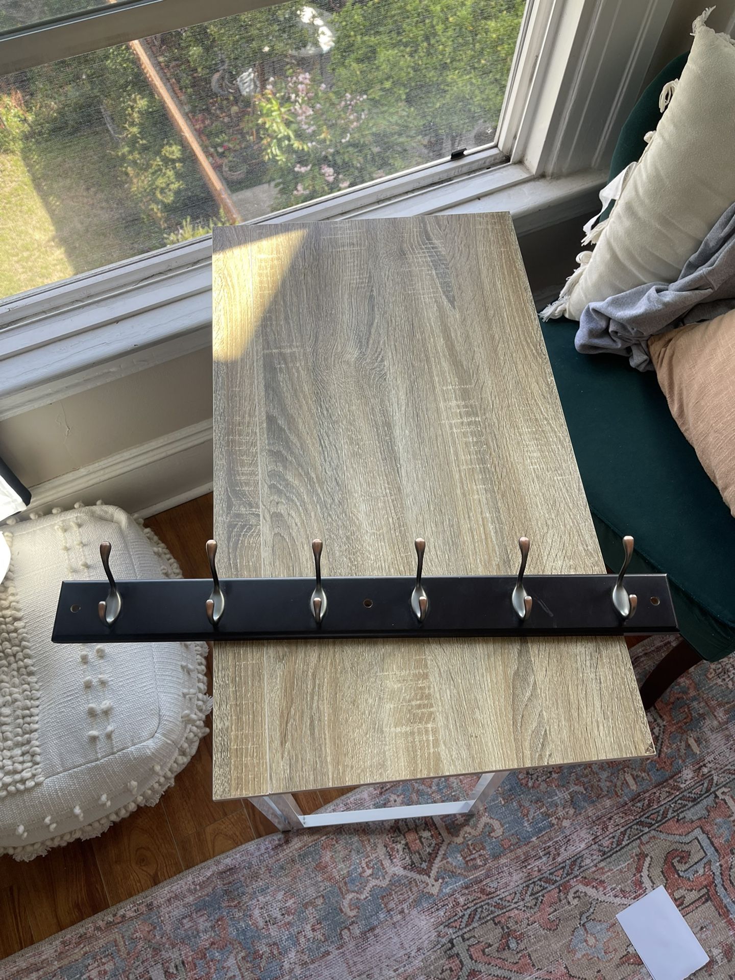 Dark Brown Wood Coat Hanger Rack