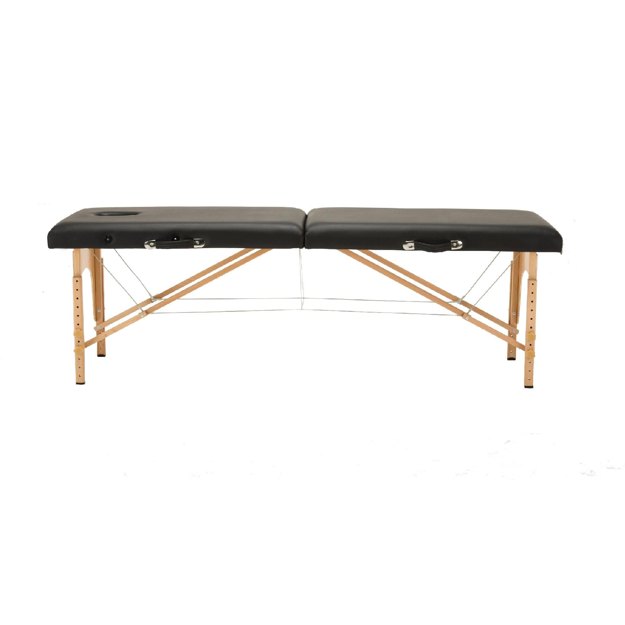 Dermalogic Professional Portable Folding Massage Table Bed with Carrying Case, Black (74" L x 28" W)