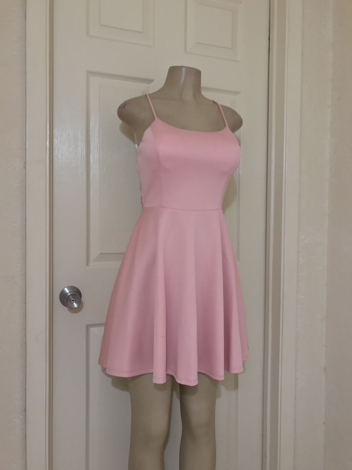 * Blush Mixed/Lace Skater Dress •M,L,XL,2XL
