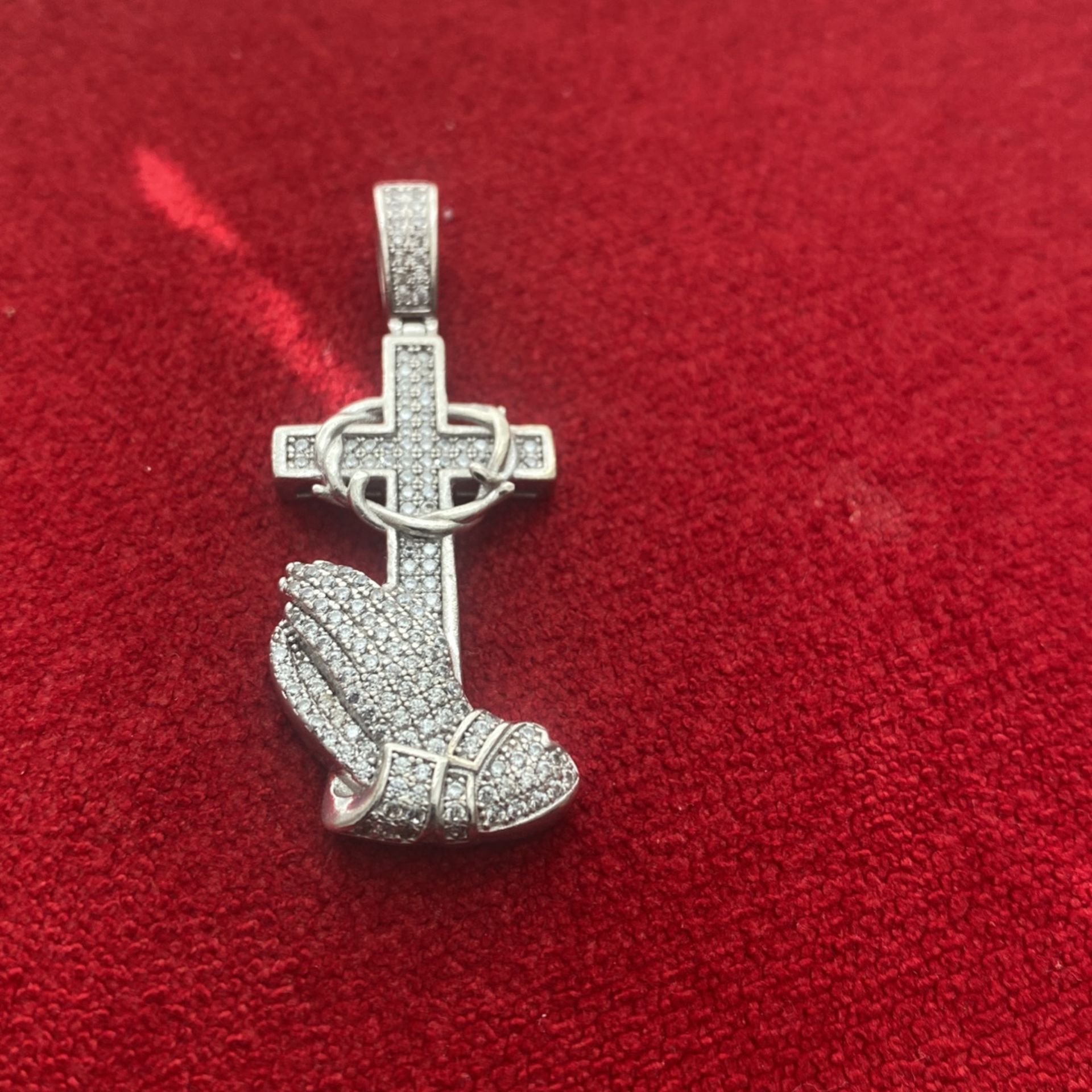 Sterling silver Si diamond pendant