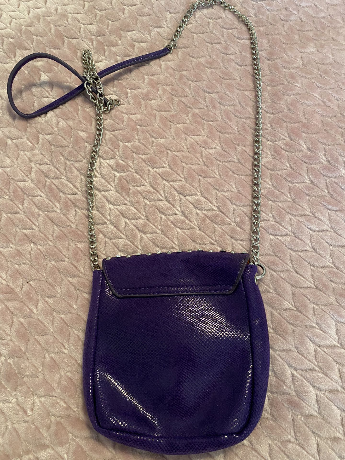 Charming Charlie Purple Rhinestone Bag