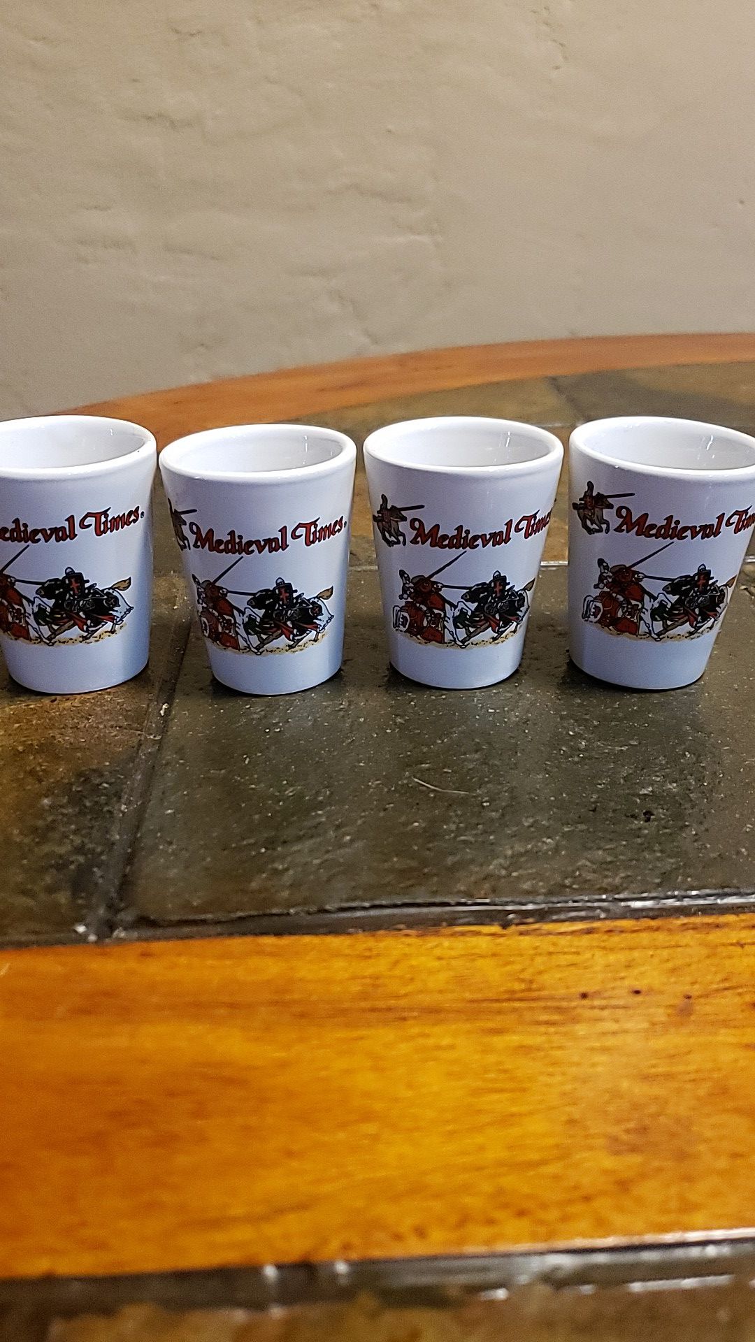 Medieval Times collectible shot glasses - set of 4