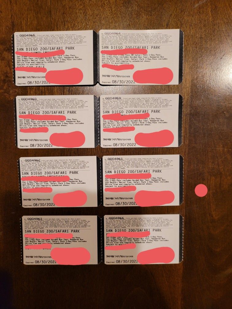 San Diego Zoo/Safari Park Tickets For Sale (8)