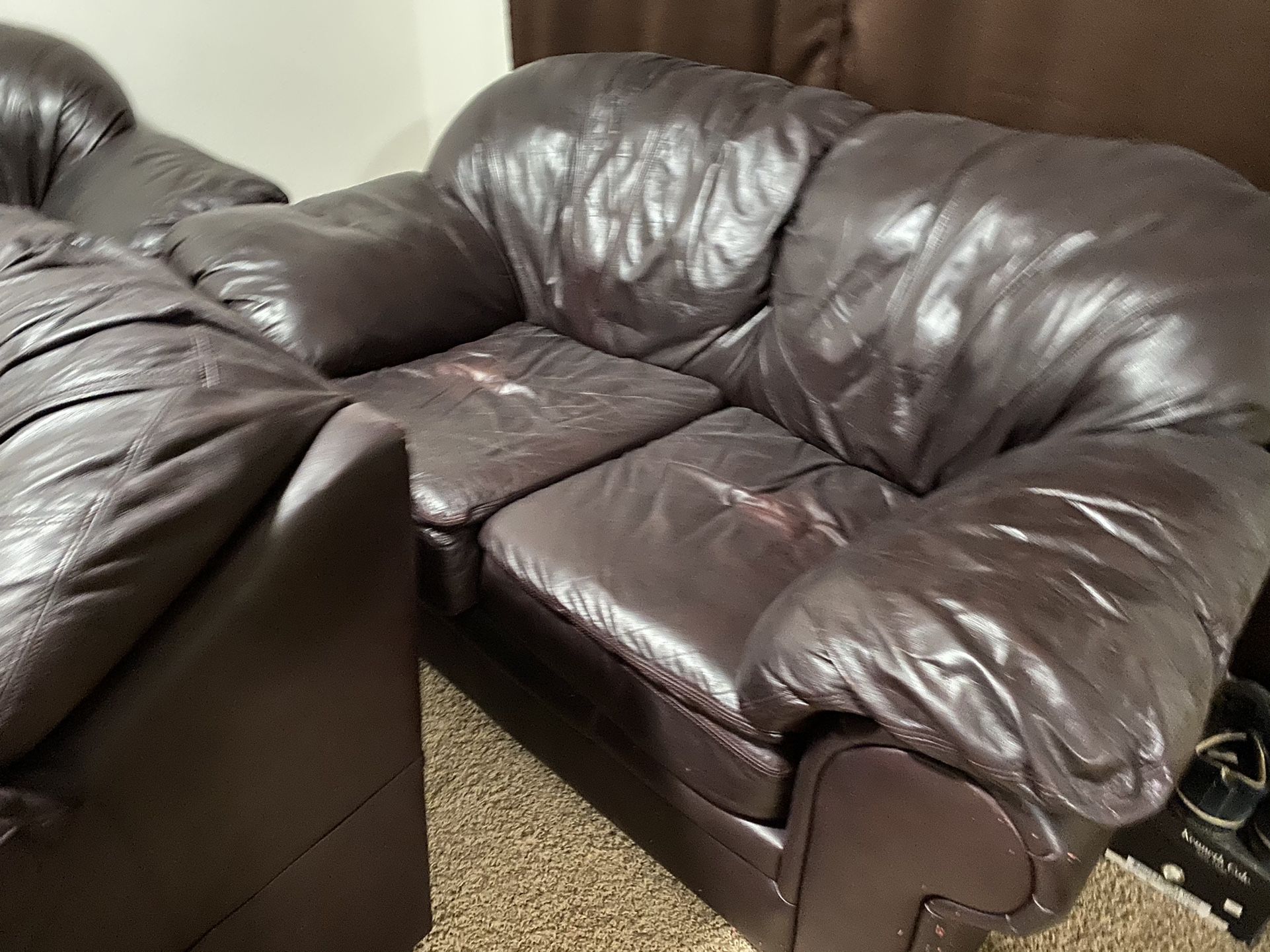 Leather Couch, Loveseat, Chair Furniture
