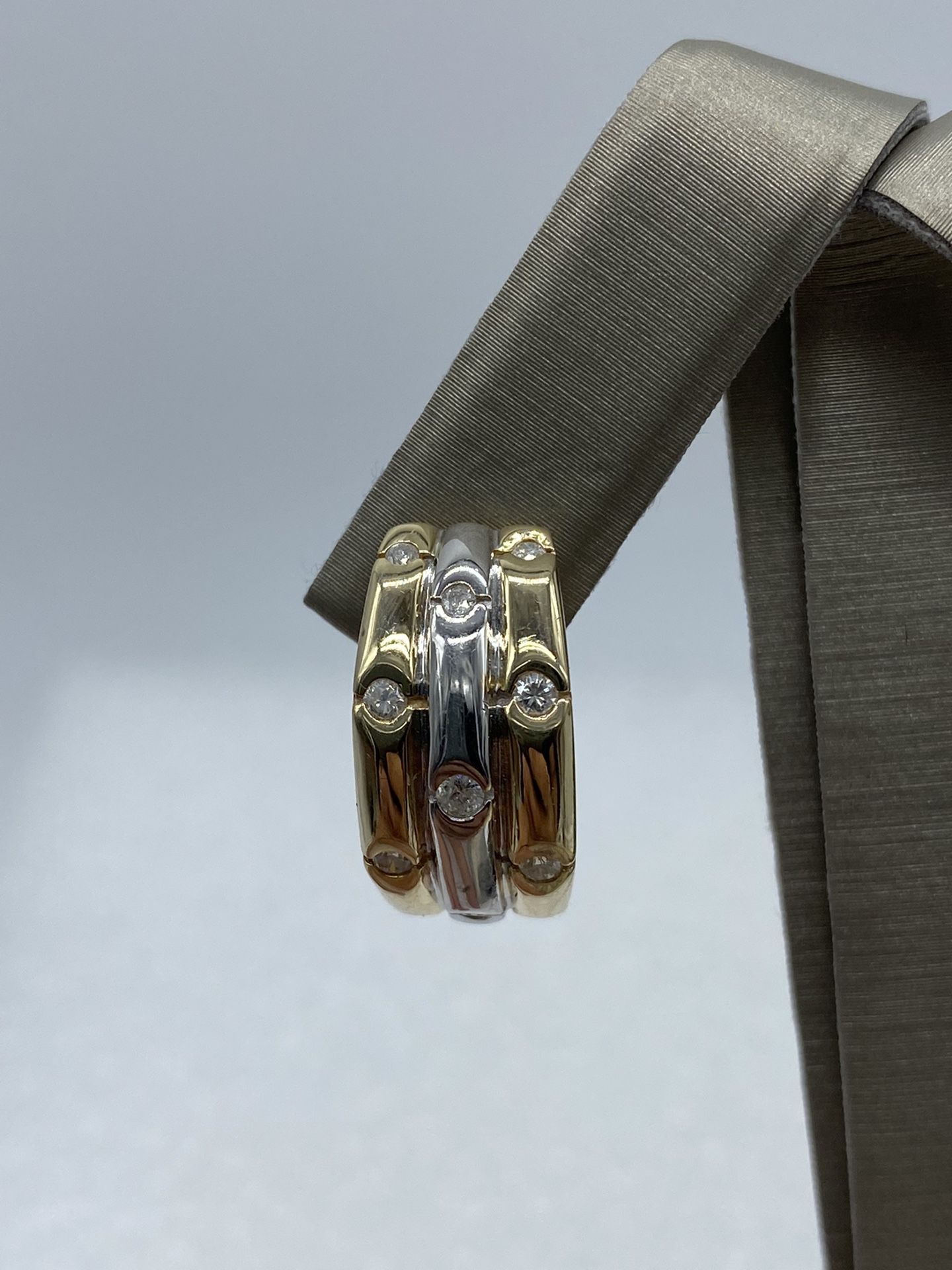14K Gold And Diamond Earrings