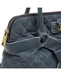 Marc Jacobs Grey Quilted Leather Bruna Belted Tote Thumbnail