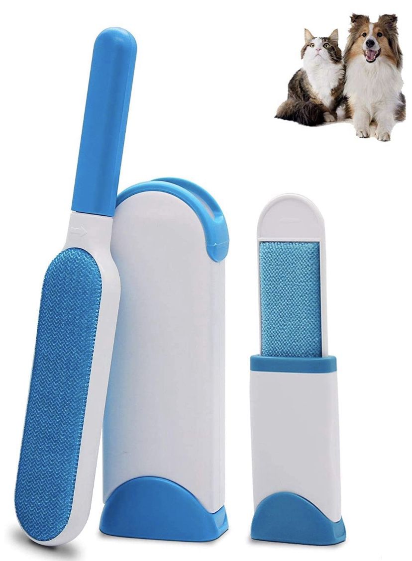 Hair Remover, Cat & Dog Fur Remover - Upgraded Animal Pet Hair Remover Brush with Self-Cleaning Base Efficient Double-Sided Perfect for Clothing, Cou