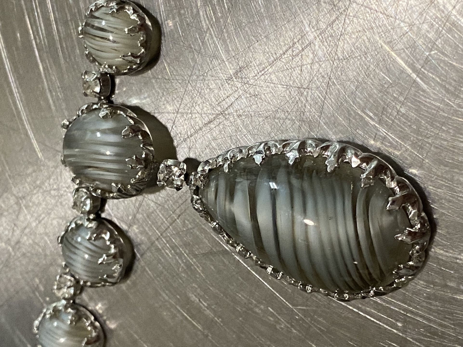 A beautiful glass and paste Necklace , Christian Dior by Mitchel Maer, 1950s
