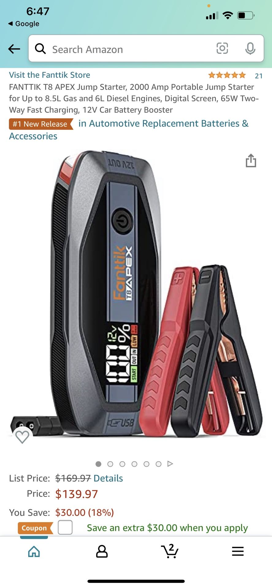 PORTABLE BATTERY PACK CAR JUMPER JUMP STARTER FOR VEHICLES TRUCKS SUV 12000MAH