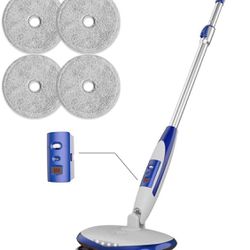 Cordless Electric Spin Mop, Floor Cleaner with Built-in 200ml Water Tank, Blue Thumbnail