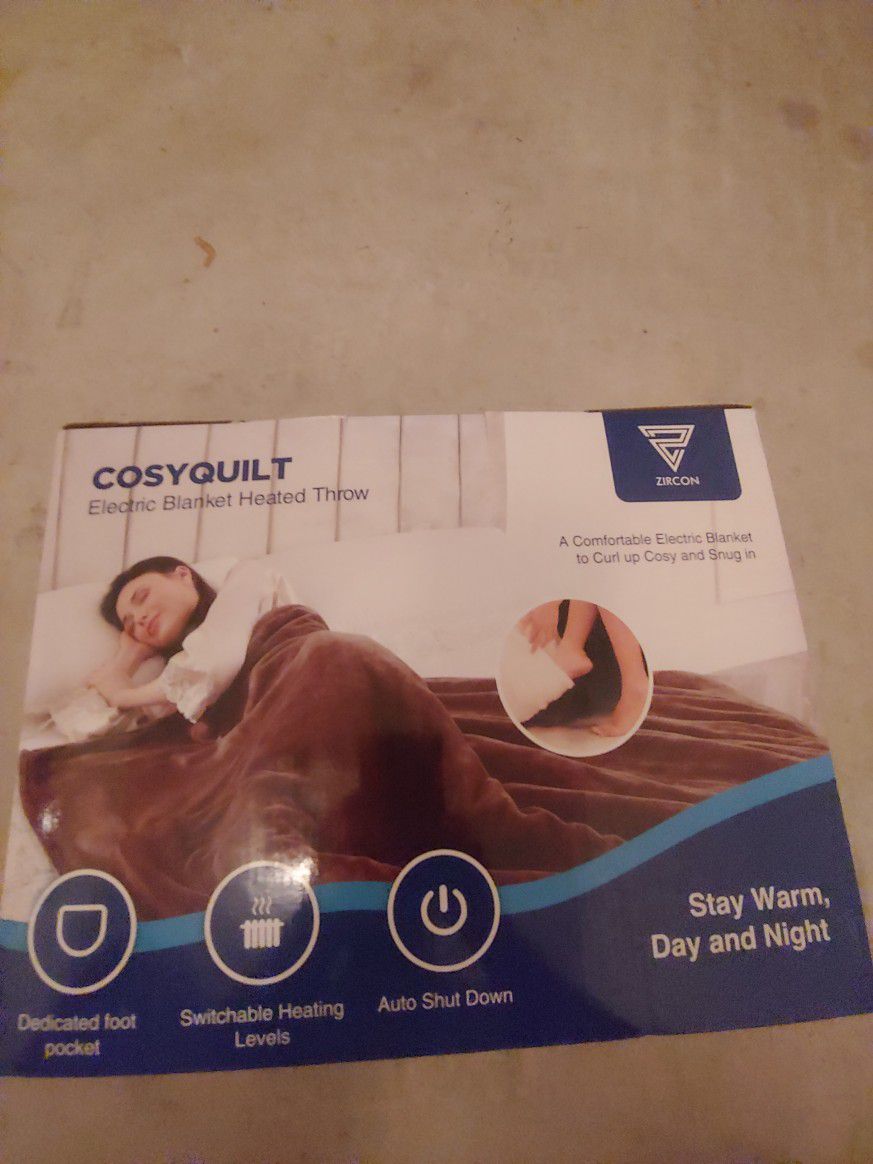 CozyQuilt Electric Blanket Heated Throw