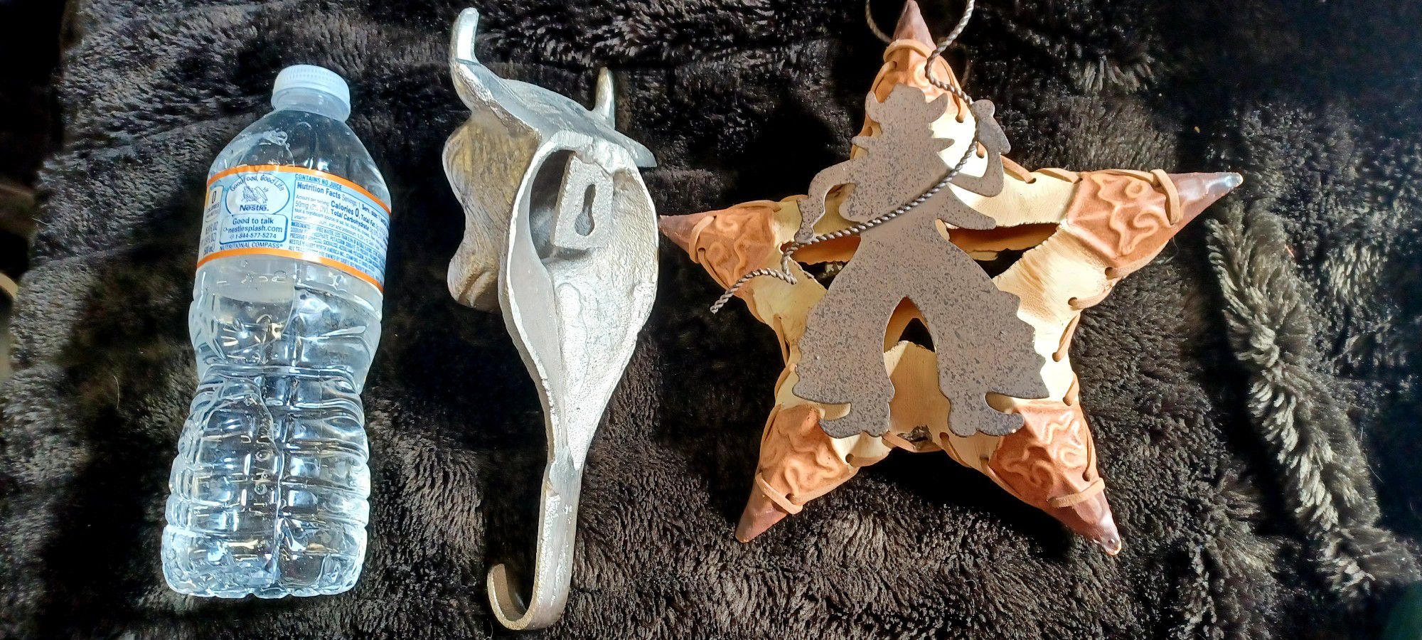 Cowboy Christmas Ornaments $7 Silver Bowl Wall Hanger For A Coat Or Hat $10 Horn Mug $35