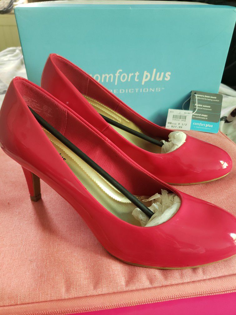Pink Comfort Plus 2" Heels 👠 Size 9 1/2 Memory Foam
