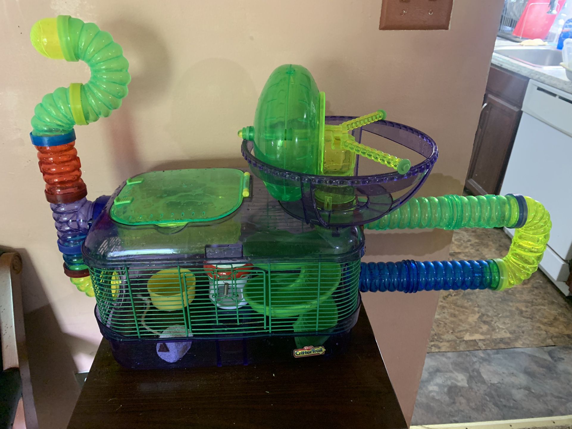 hamster cage and accessories