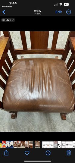 Restoration Hardware Leather Rocking Chair Thumbnail