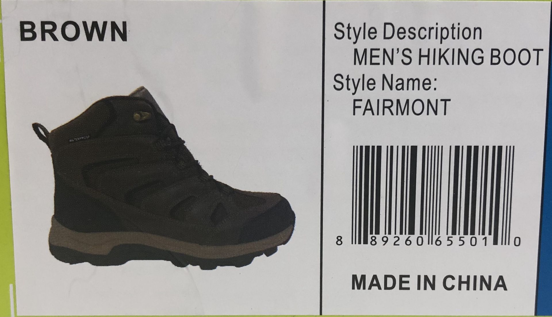 New in Box Eddie Bauer Men’s Fairmont Brown Hiking Boots Waterproof Size 12