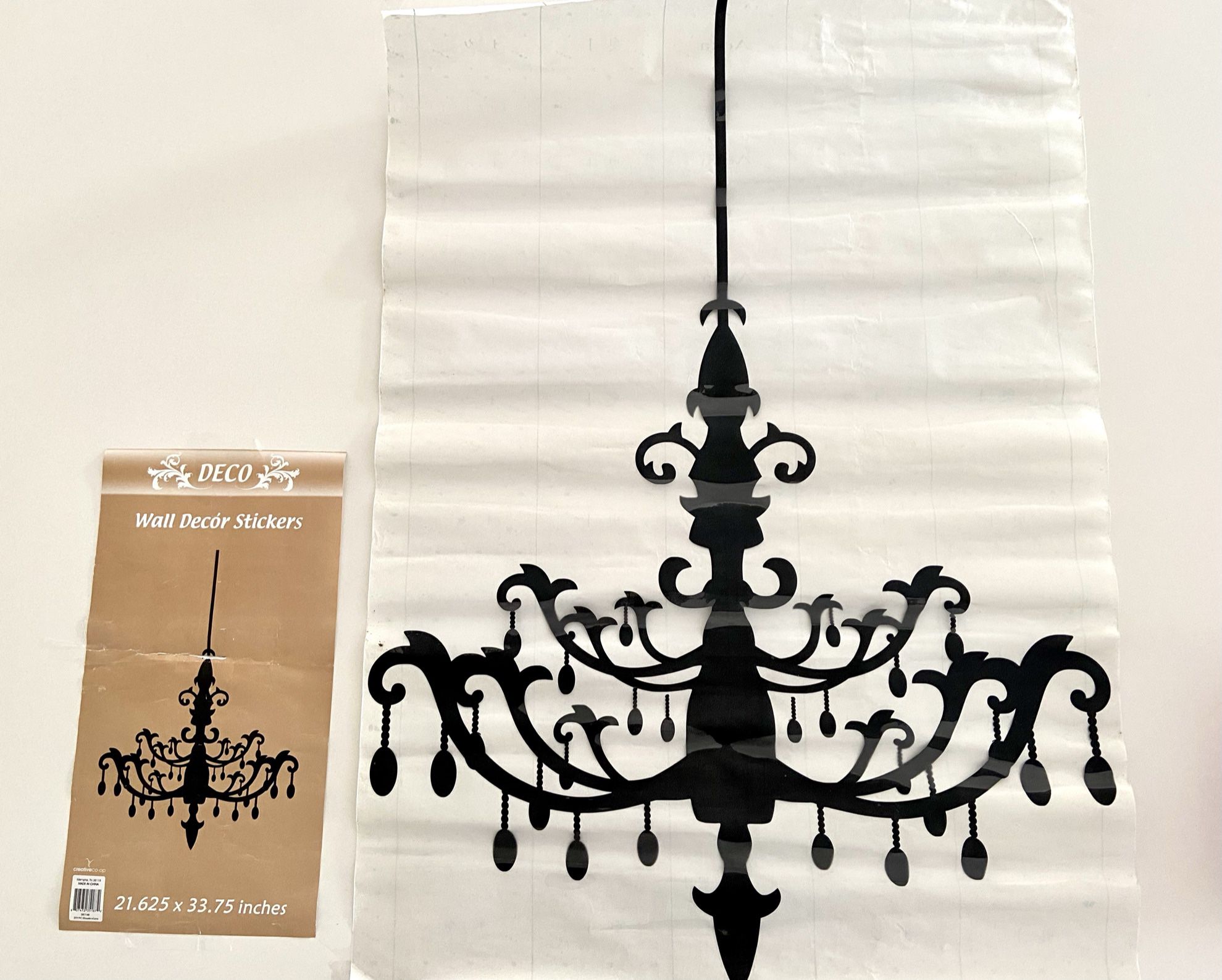 Chandelier Wall Decal 21.6” X 33.7”  