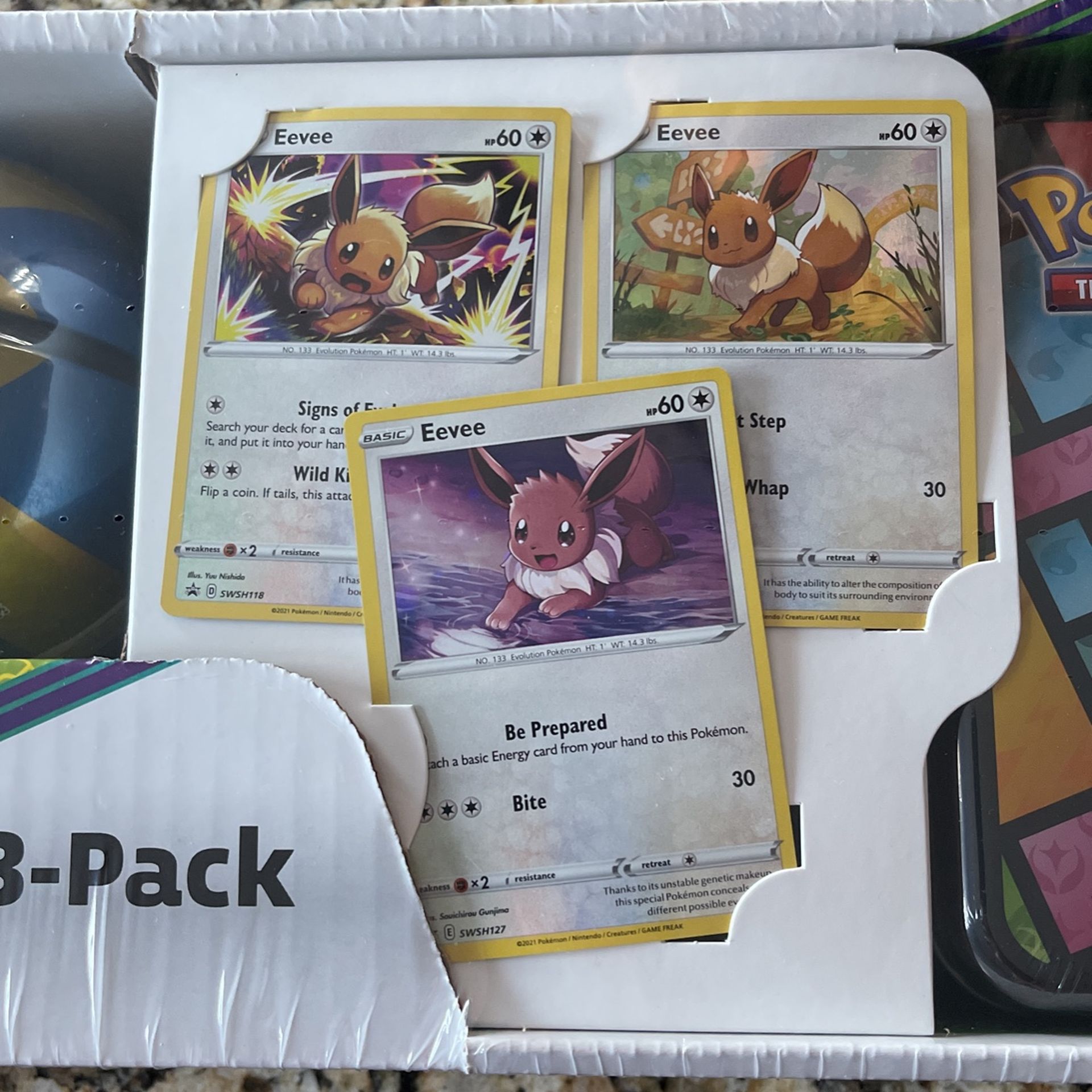 Pokémon trading game three pack collectors item