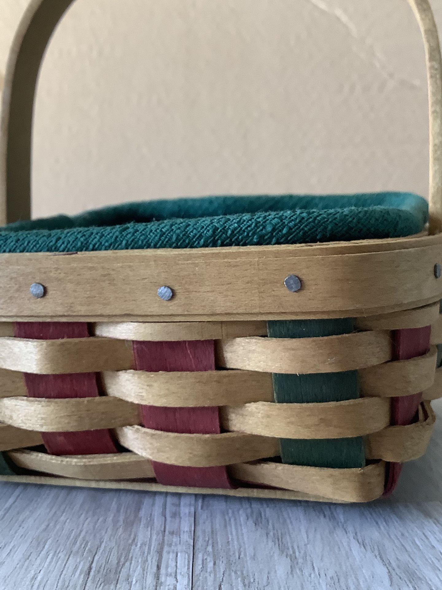 Longaberger Miniature Basket With Set Of 8 Coasters