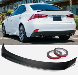 BRAND NEW 2014-2020 LEXUS IS200t IS300 IS350 AR STYLE REAL CARBON FIBER TRUNK SPOILER WING Thumbnail