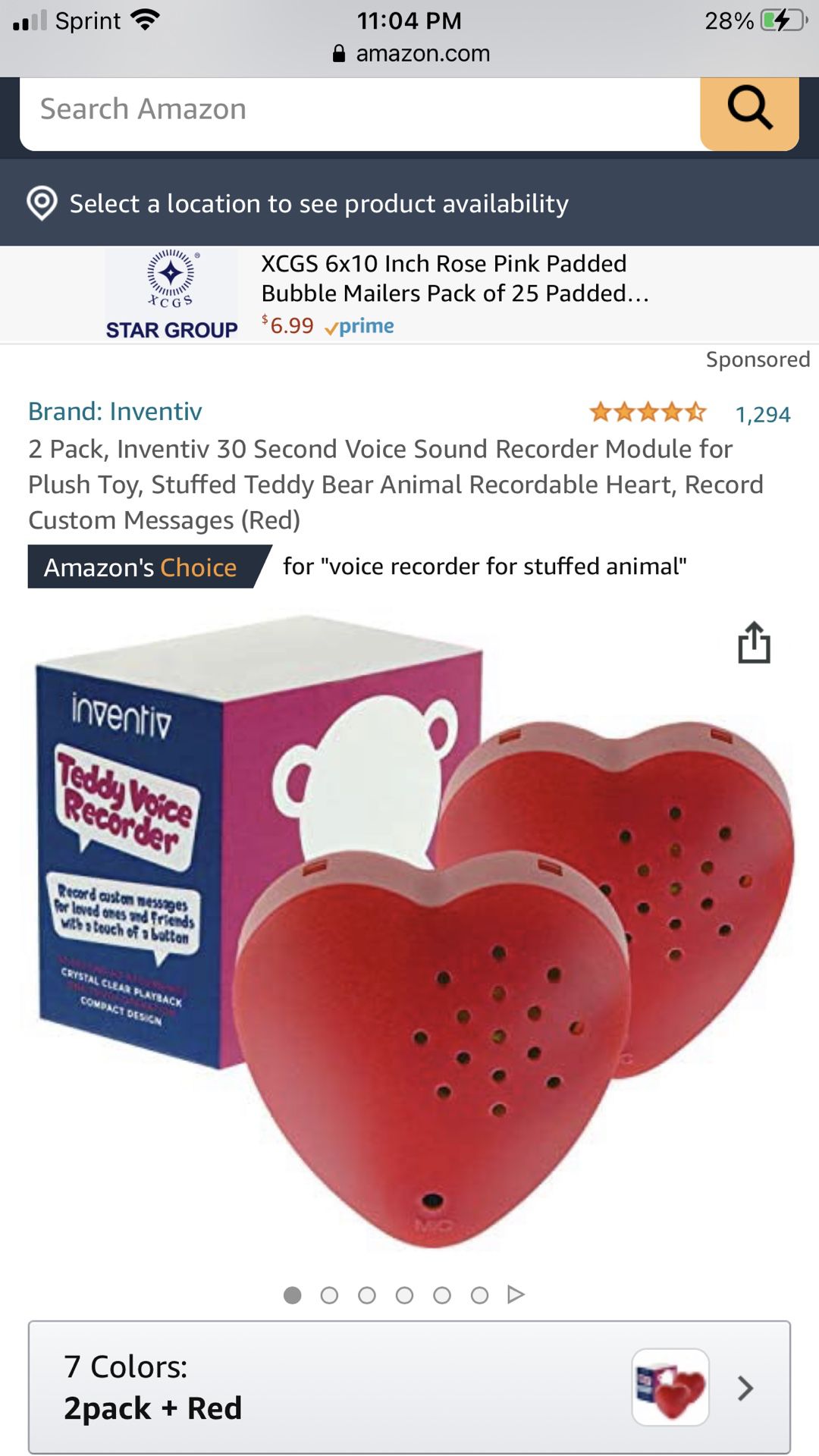 My Baby's Heartbeat Bear - Heartbeat Animals (Ultrasound, Pregnancy, Stuffed)