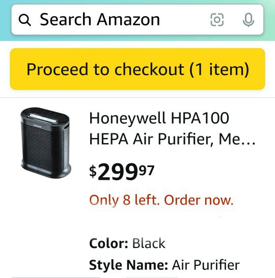 Air Purifier"Honeywell Hepa"
