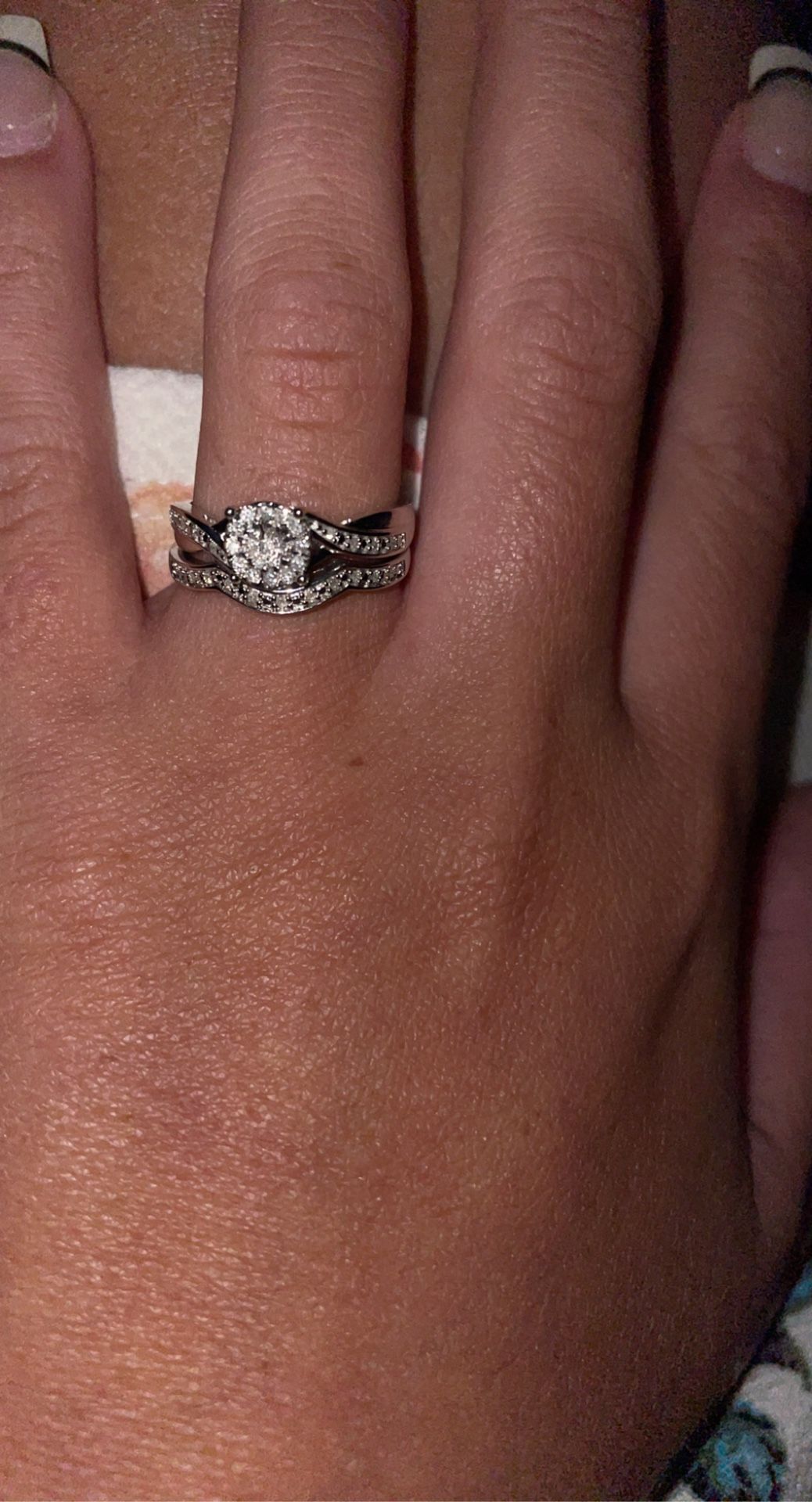 Engagement Ring & Band.