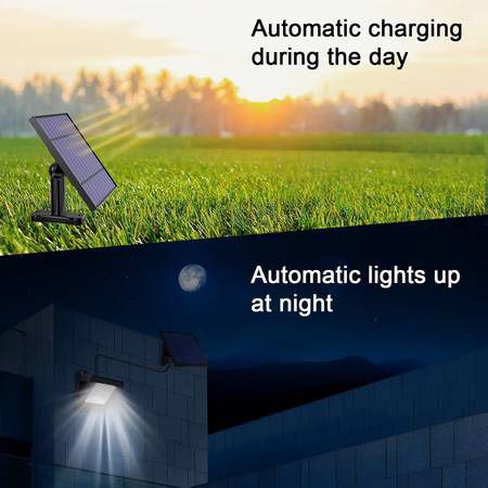 Solar Lights-Outdoor IP65-Waterproof Floodlights White-Light - 30 LED Bright Light, Auto Dusk to Dawn, Wall Light, Security Lights for Front Door, Yar