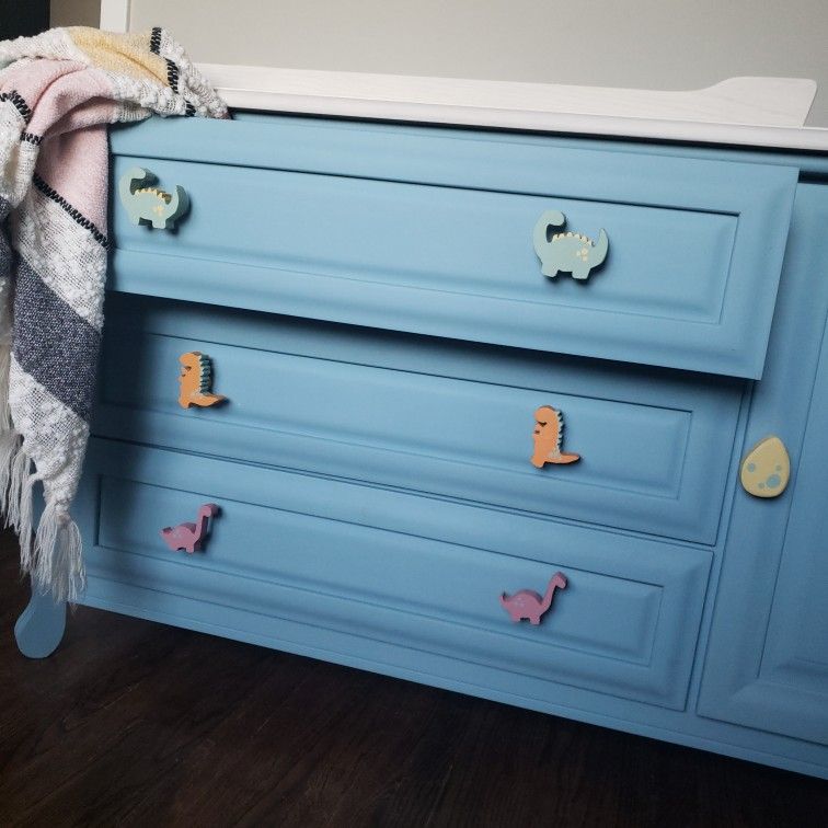 Hand Made Dinosaur Knobs For Kids Dresser Or Changing Table