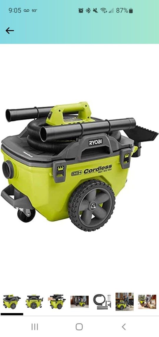 Ryobi 18 Volt Vacuum Used
