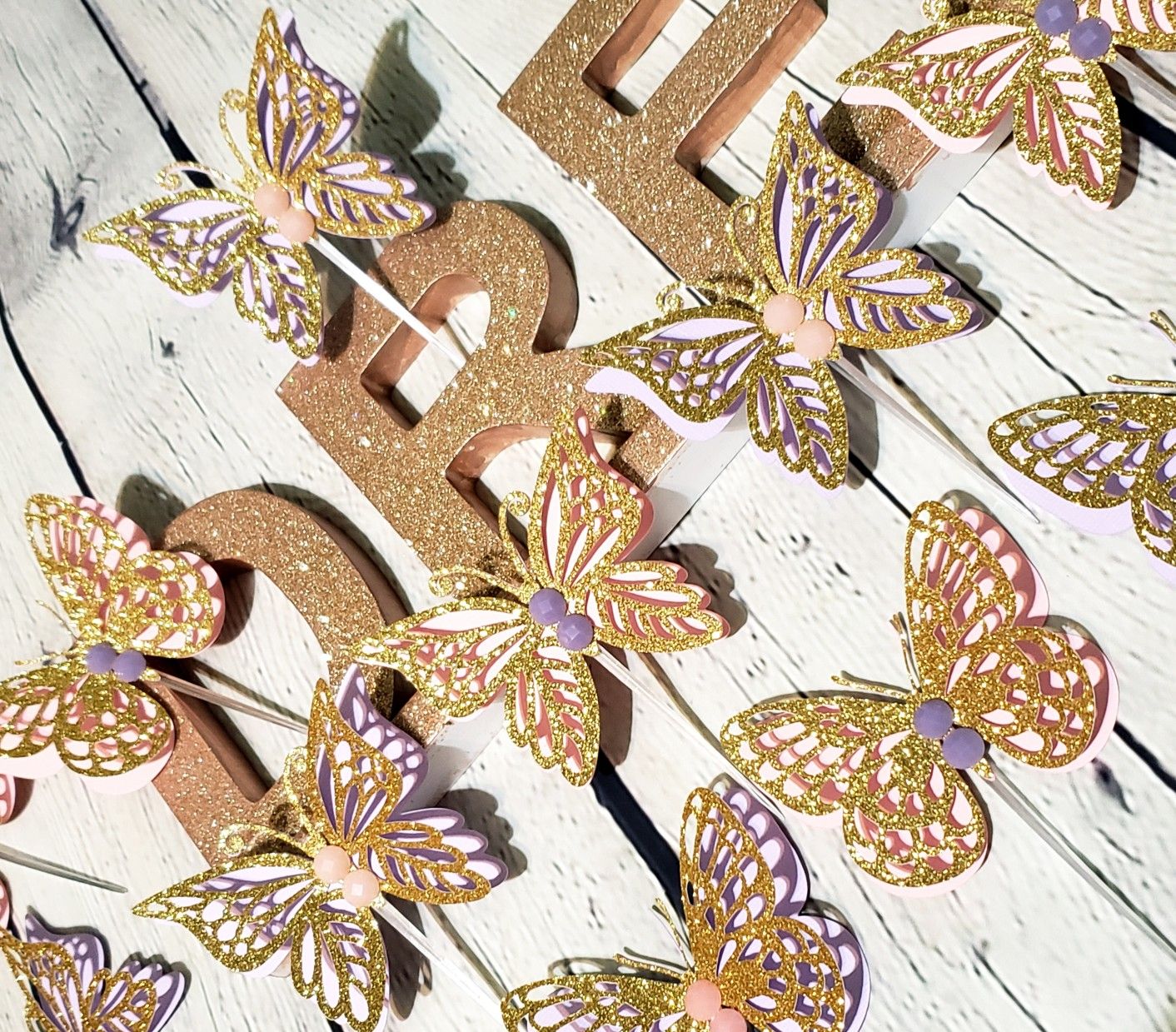 Butterfly Cupcake Toppers, Butterfly Party Decorations