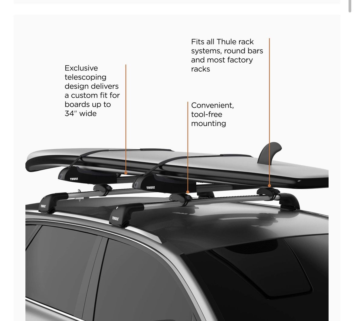 Thule SUP Taxi XT Snow or Surfboard Rack (New In Package)