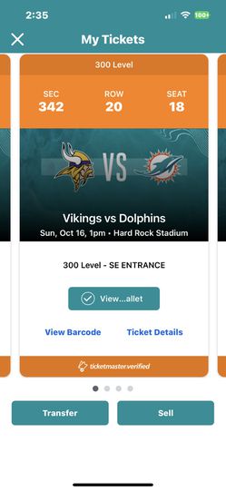Dolphins VS Vikings Thumbnail