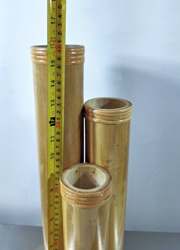 Bamboo 3 Tube Vase Display