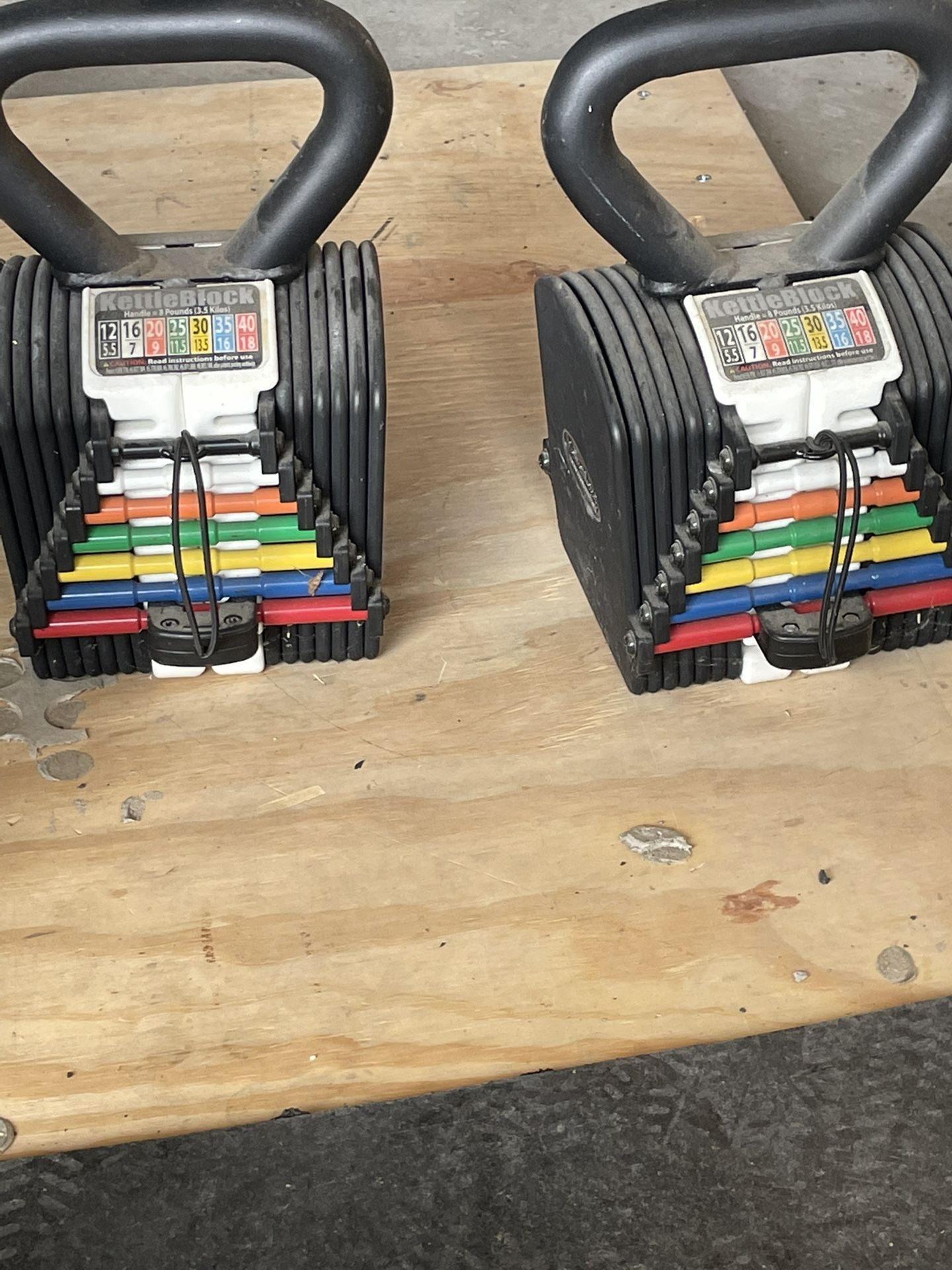 Adjustable Dumbbells / Kettle Block