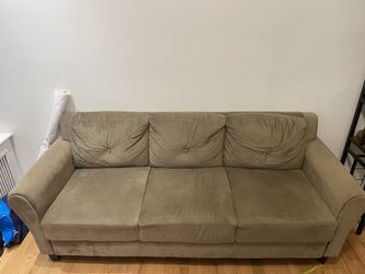 Suede Three Seat Sofa (Easy To Disassemble) Thumbnail
